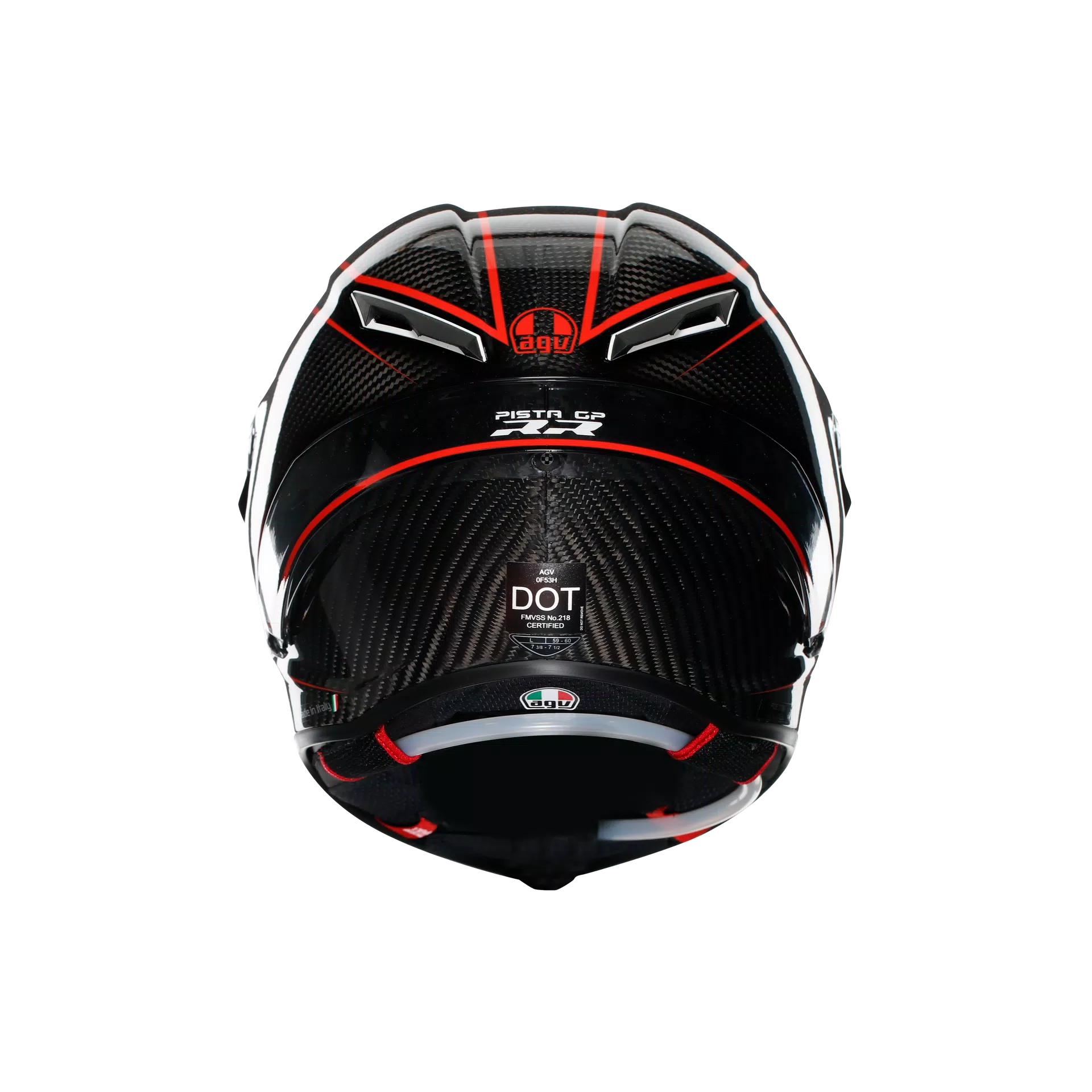 PISTA GP RR PERFORMANTE CARBON/RED - CASCO MOTO INTEGRALE E2206 DOT