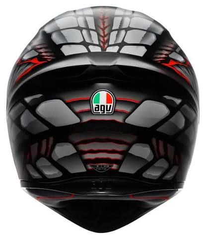 Casco Integrale AGV K1S LYZARD MATT BLACK/GREY/RED - G-Moto