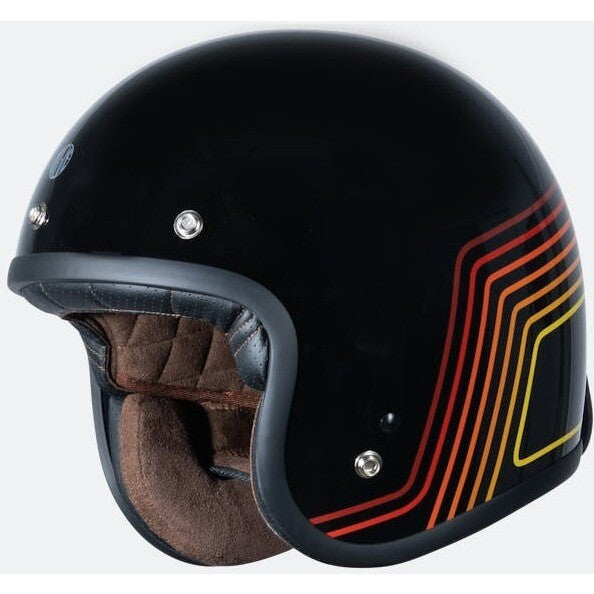Casco Moto Jet Custom Origine PRIMO Sunrise Rosso Nero