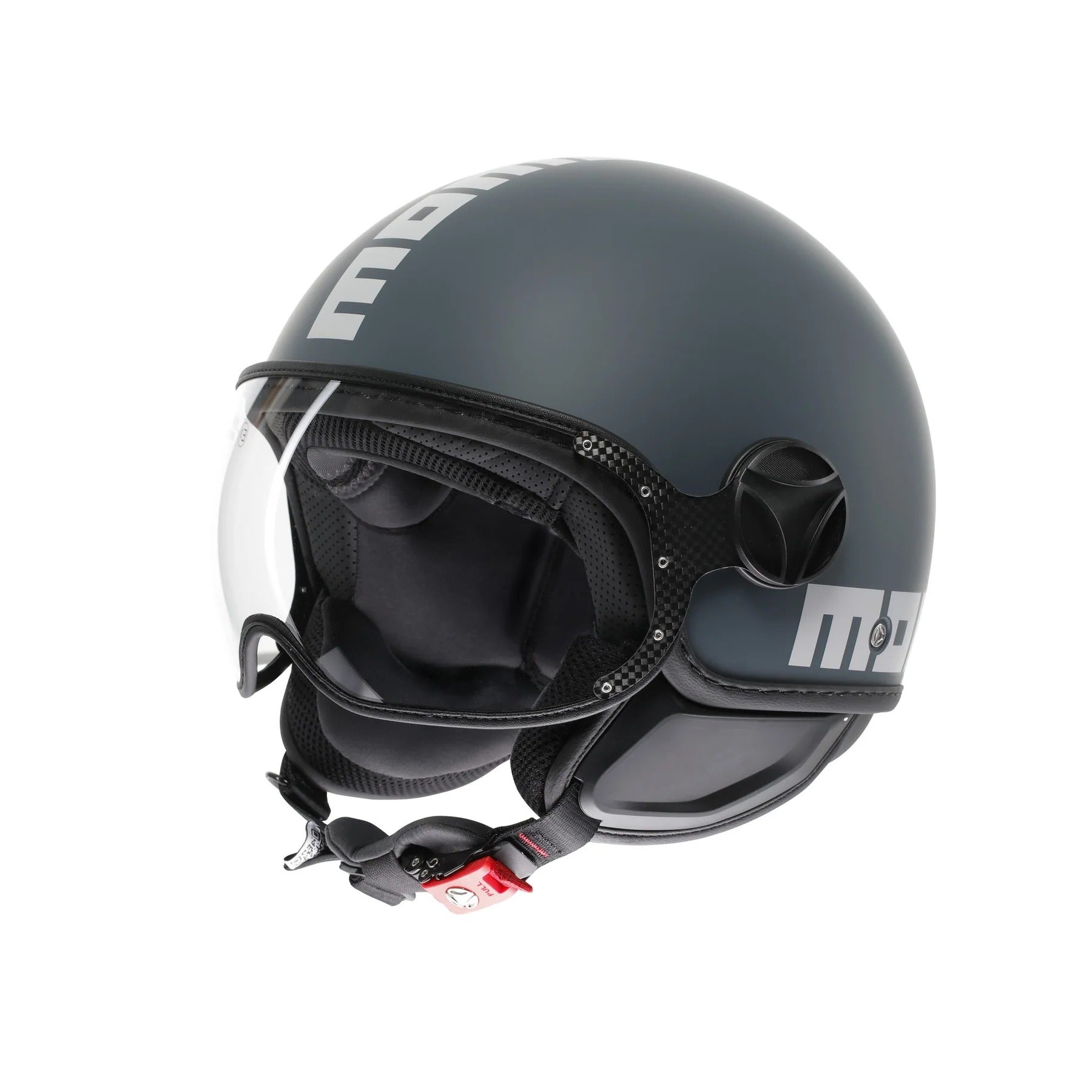 Casco moto jet FGTR CLASSIC Candy E2206 Grigio ottanio / bianco