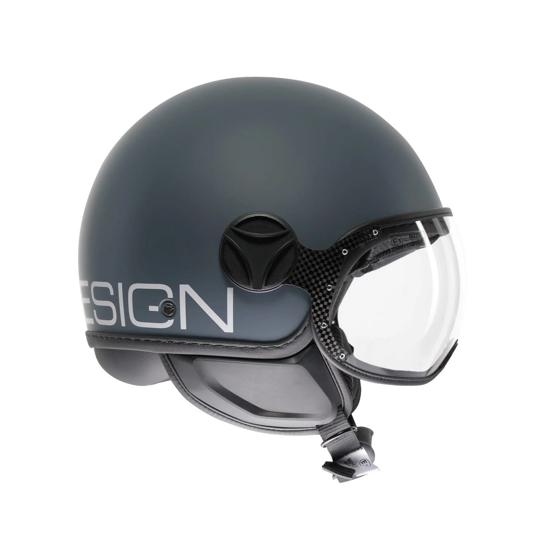 Casco moto jet FGTR CLASSIC Candy E2206 Grigio ottanio / bianco